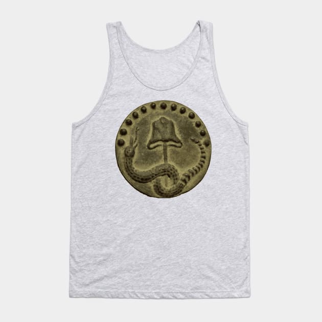 Revolutionary War - Rattlesnake and Liberty Cap Button Tank Top by DTECTN